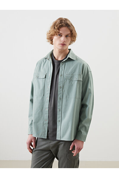 LC Waikiki سترة قميص رجالية من الجبردين بأكمام طويلة