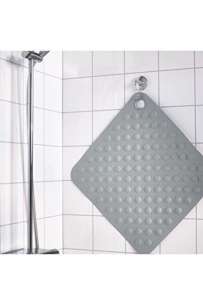 IKEA TÅNGEFLO Shower mat, grey, 50 x 50 cm