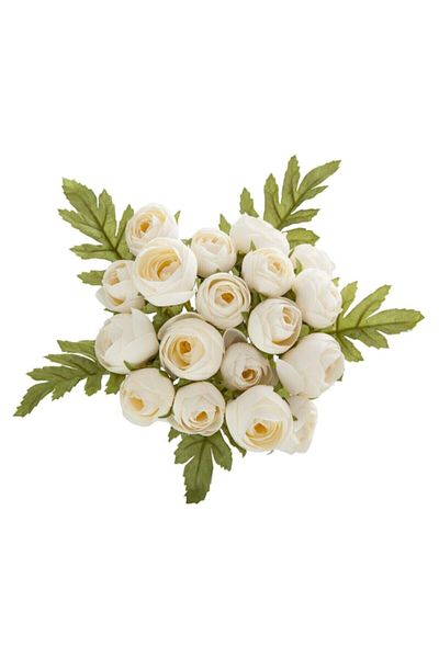 Atmosphera 18-Flower Durable and Realistic Looking Mini Artificial Camellias Bouquet