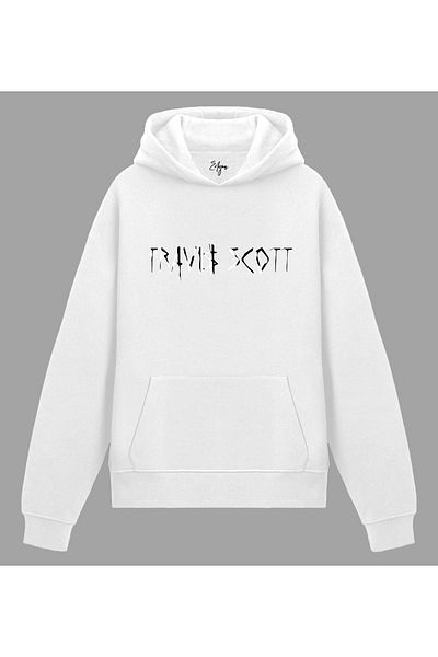 Edizen Φούτερ Travis Scott Utopia Hoodie Unisex Oversize 100% βαμβακερό λευκό φούτερ με κουκούλα