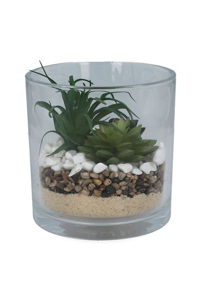 Atmosphera Lightweight Realistic Flat Base Compo Artificial Plant Multicolor