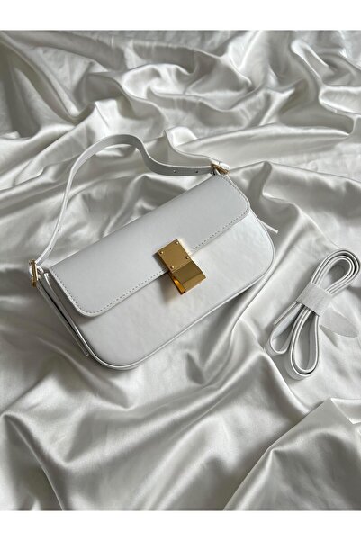 Mia Collection Bern Model Hand and Women's Shoulder Bag White