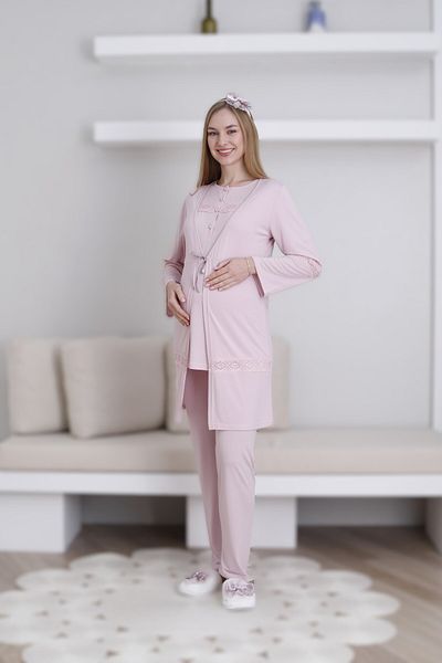 Pelin Women's Lace Detailed Maternity 3-Piece Set