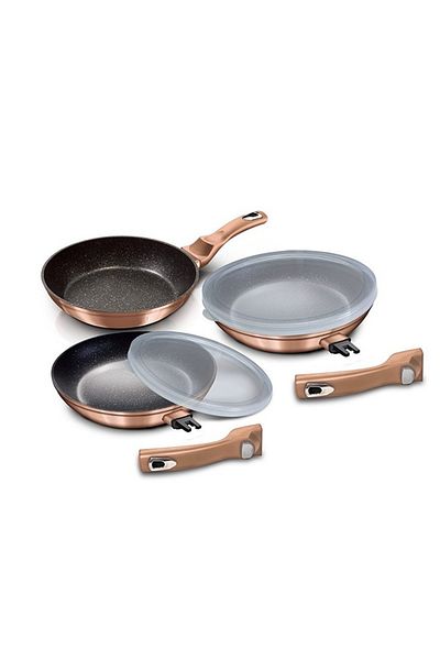 Berlinger Pan set with removable handle 5 pcs Rosegold Metallic Line