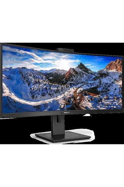 Philips Monitor curbat LED VA Philips 34inch, Ultrawide QHD, DisplayPort, USB-C, RJ45, Negru, 346P1CRH