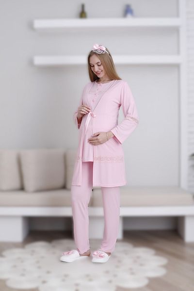 Pelin Women's Lace Detailed Maternity 3-Piece Set
