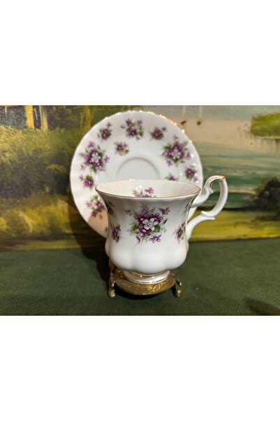 tayfuntufan antika koleksiyon royal albert - sweet violets çay kahve fincanı