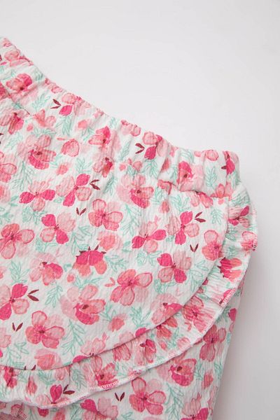 DeFacto Floral Patterned Baby Girl Shorts Skirt - C5205a524sm