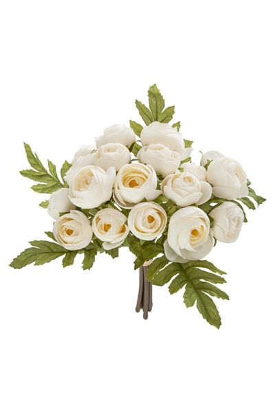 Atmosphera 18-Flower Durable and Realistic Looking Mini Artificial Camellias Bouquet