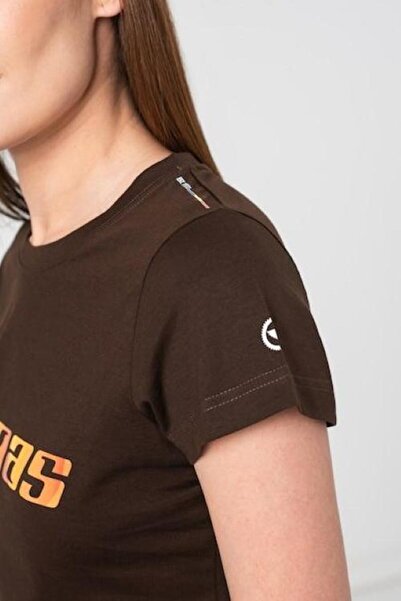 Pegas Regular Cotton T-Shirt Orange Pegas Logo