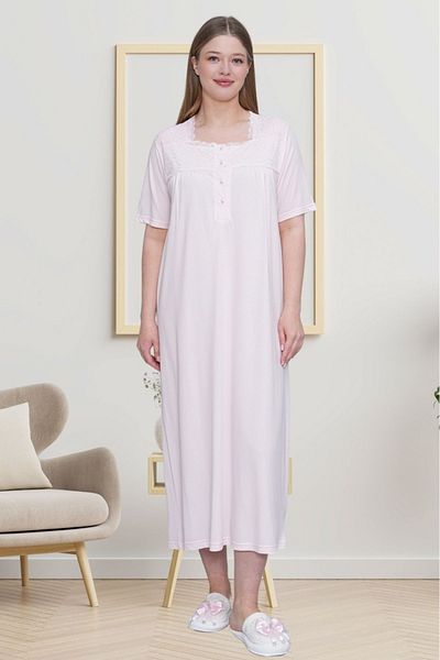 EM&FA TEKSTİL Lace Detailed Nightgown