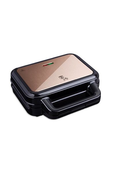 Berlinger 3-in-1 Sandwich and Waffle Maker with Non-Stick Surface Rosegold Metallic Line
