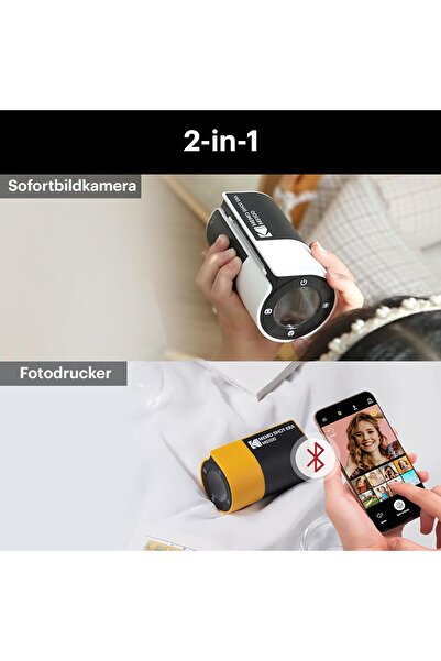 Kodak Memo Shot ERA Çocuk Anında Fotoğraf Makinesi ve Fotoğraf Etiket Yazıcısı