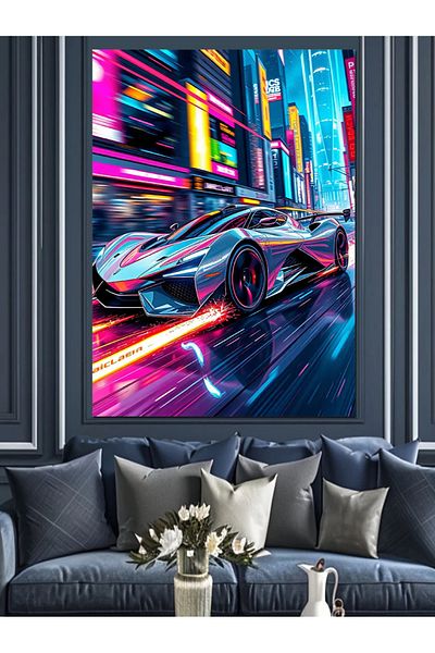 Tablomega Vehicul rapid în oraș Pânză decorativă - Lemn MDF