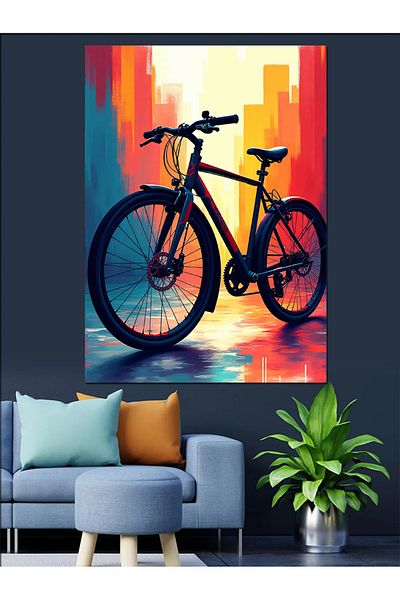 Tablomega Pânză decorativă colorată pentru biciclete și umbră - pictură din lemn MDF