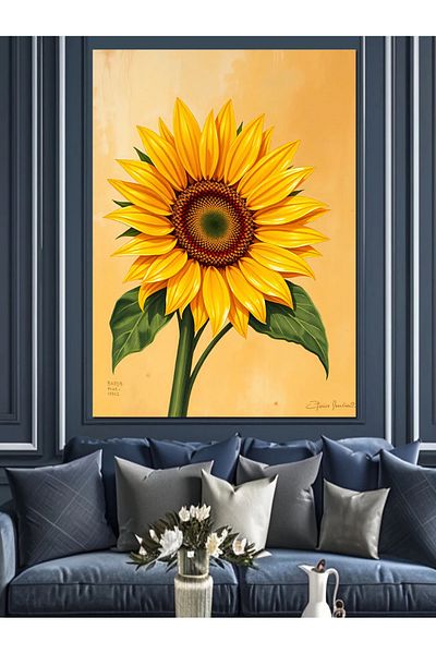 Tablomega Sunflower Beauty Διακοσμητικός Καμβάς - Ξύλινο Πίνακα MDF