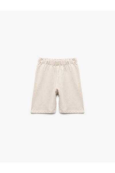 Koton Cotton Elastic Waist Basic Shorts