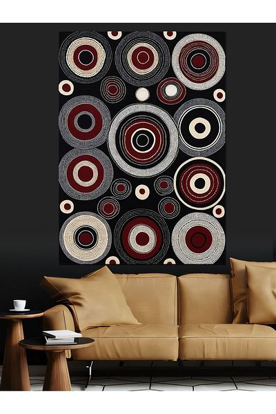 Tablomega Pânză decorativă cu model cerc retro - MDF Lemn