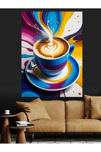 Tablomega Pânză decorativă cu spumă artistică Latte - Lemn MDF