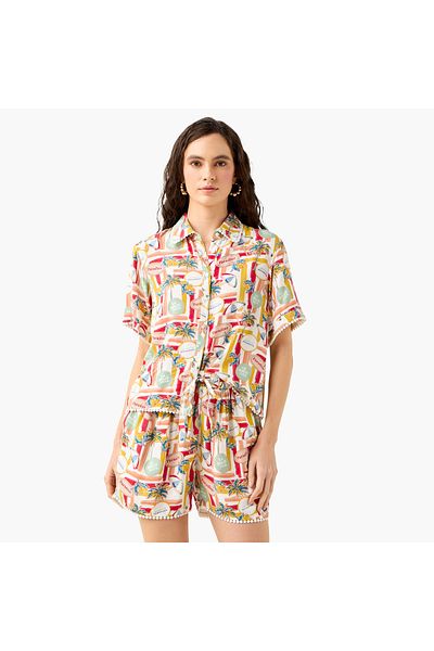 FAV Printed Shirt and Shorts Set
