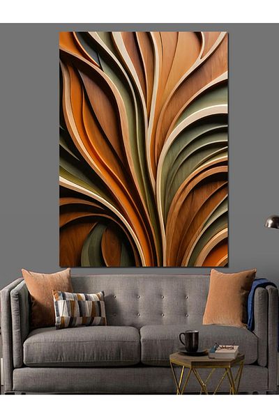 Tablomega Pânză decorativă cu textura spirală din lemn - MDF Lemn