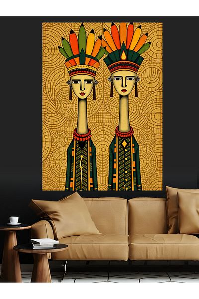 Tablomega Pânză decorativă Local People - Lemn MDF