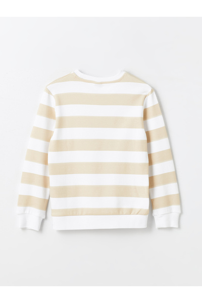 LC Waikiki Chlapecké tričko s dlouhým rukávem s potiskem Crew Neck