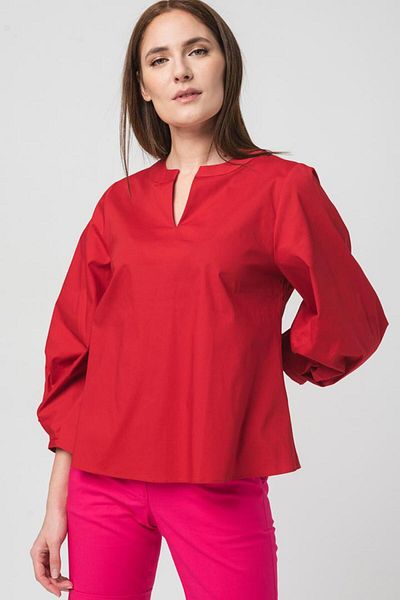 Pegas Bluză elegantă din bumbac cu mânecă lungă