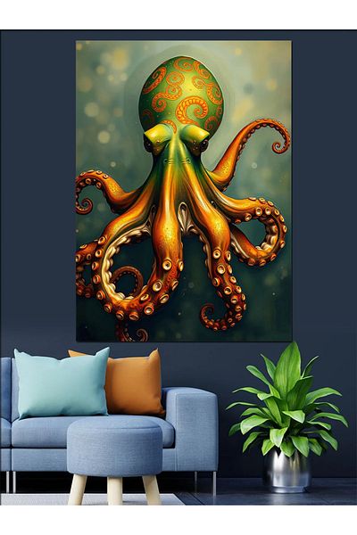 Tablomega Pânză decorativă cu design abstract Octopus - MDF Lemn