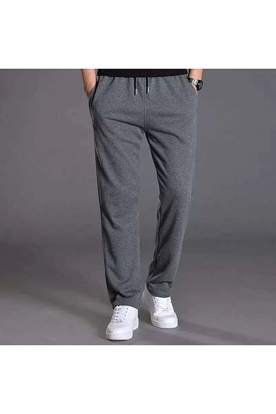 EXSPORT Pantaloni de trening cu picioare drepte afumati pentru bărbați