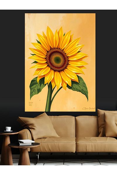 Tablomega Sunflower Beauty Διακοσμητικός Καμβάς - Ξύλινο Πίνακα MDF