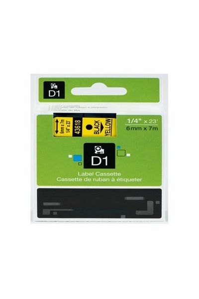Dymo Tonersepeti 43618 Μαύρο σε κίτρινο ισοδύναμο αυτοκόλλητο
