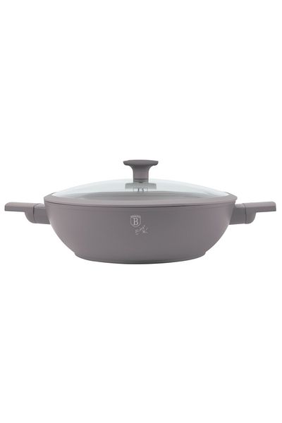 Berlinger WOK pan with titanium surface and lid 30 cm Taupe Collection