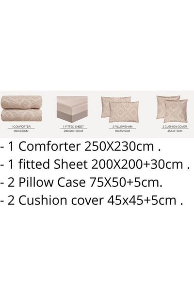 smart home Double-sided comforter set, 6-piece bedspread, 6-piece comforter, 100% microfiber, 230x250cm