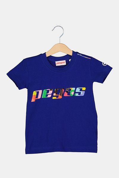 Pegas T-shirts MULTICOLOR LOGO T-SHIRT CHILDREN ROYAL BLUE