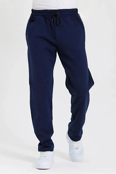 EXSPORT Pantaloni de trening pentru bărbați, albastru bleumarin, cu picioare drepte