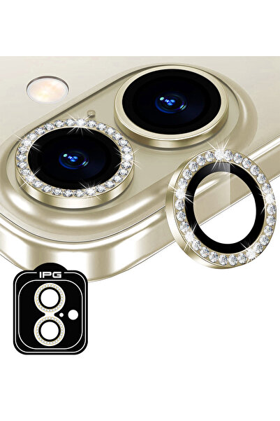 Ipg IPG ProLENS واقي عدسة الكاميرا لهاتف iPhone 16 / 16 Plus مع إطار من حجر ا...