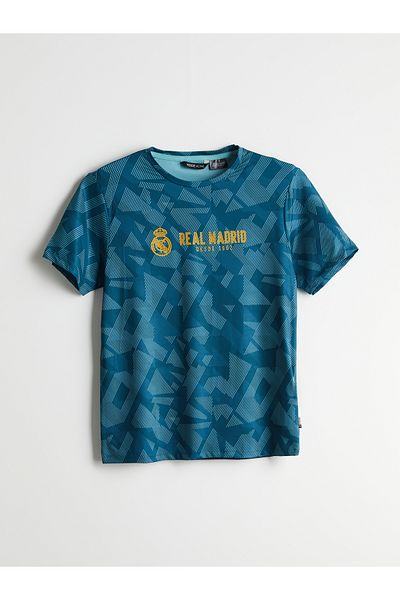 LC Waikiki Ανδρικό μπλουζάκι με στάμπα Real Madrid με λαιμόκοψη