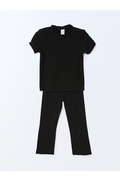 LC Waikiki Girls blouse and leggings pants 2pcs