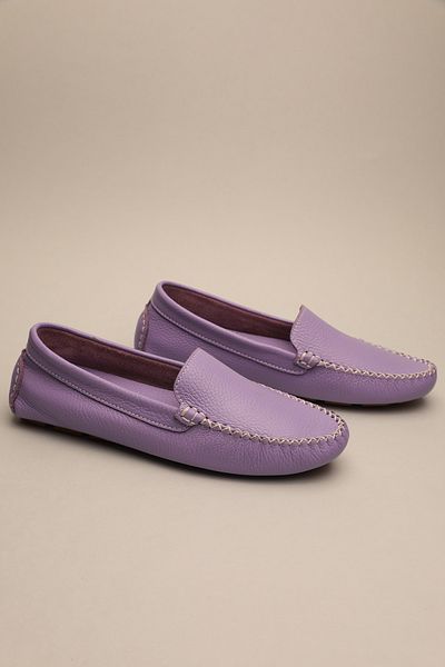 Gondol Mocasini clasici de dama din piele naturala Lila 37 Ttx.7012
