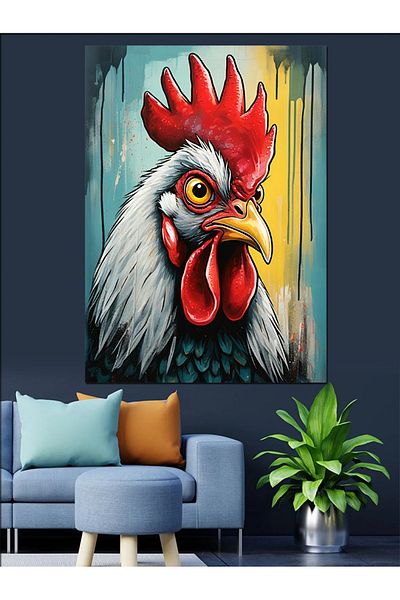 Tablomega Pânză decorativă Roșu Roșu - Lemn MDF