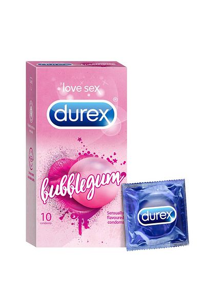 Durex واقيات ذكرية بنكهة العلكة للرجال - ١٠ قطع
