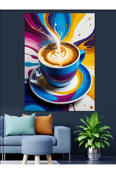 Tablomega Pânză decorativă cu spumă artistică Latte - Lemn MDF