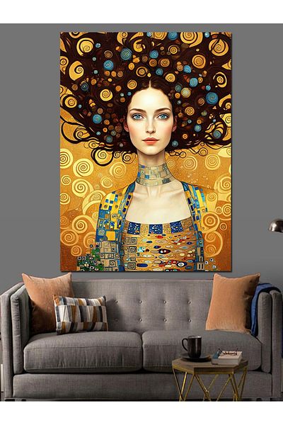 Tablomega Pânză decorativă Portret de femeie din epoca de aur - Lemn MDF