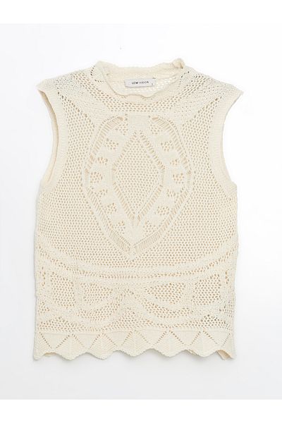 LC Waikiki Crew Neck Openwork Women's Knitwear Sweater