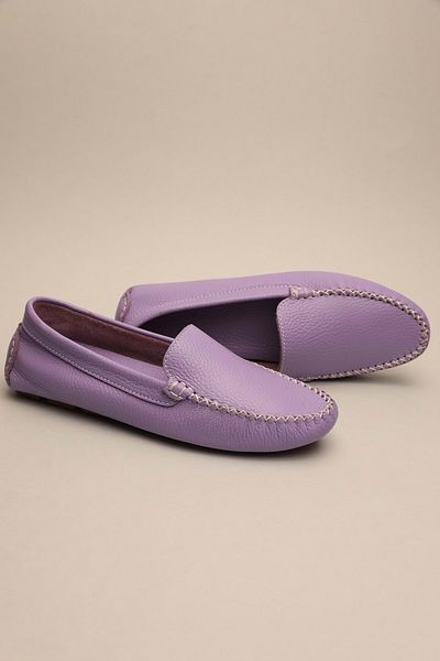 Gondol Mocasini clasici de dama din piele naturala Lila 37 Ttx.7012