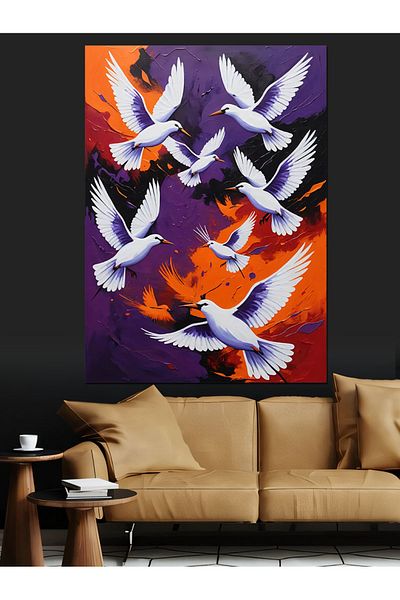 Tablomega Pigeonii Pacei Zboară Pânză Decorativă - Lemn MDF