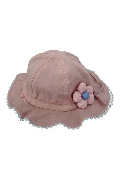 Aware Time Kitti 1-3 Years Old Girl's Accessory Lace-Up Summer Fedora Hat