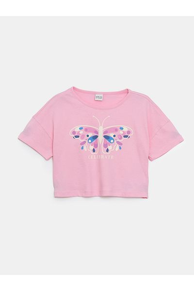 LC Waikiki Crew Neck Girl's Crop T-Shirt