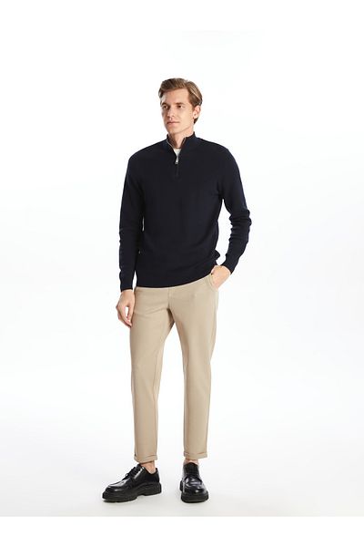 LC Waikiki Stehkragen-Langarm-Strickpullover für Herren
